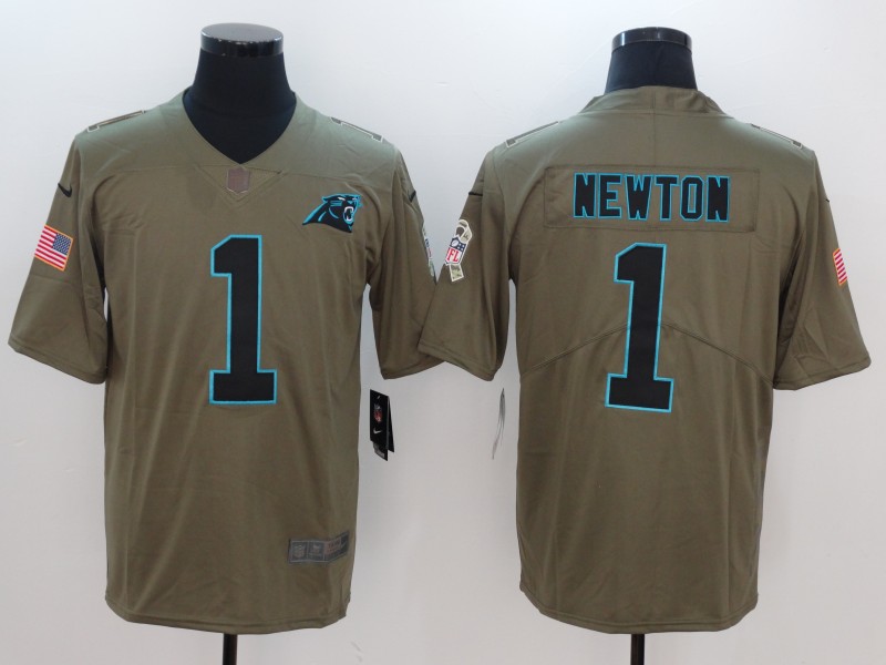 Men's Carolina Panthers Cam Newton #1 Brown Jersey